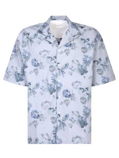 OFFICINE GENERALE OFFICINE GENERALE FLORAL PATTERNED COTTON SHIRT WITH FRONT BUTTON FASTENING