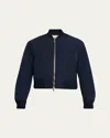 Officine Generale Florine Bomber Jacket In Blue