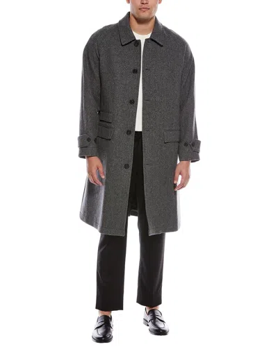 Officine Generale Foster Wool Coat In Gray