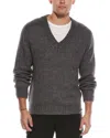 Officine Generale Francis Alpaca-blend V-neck Sweater In Gray