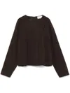 Officine Generale Francky Blouse In Dark Coffee