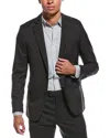 Officine Generale Arthus Italian Fresco Jacket Dark Grey In Black