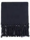 Officine Generale Fringed Wool Scarf In 蓝色