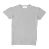 Officine Generale Garment Dyed Short Sleeve Crew Neck Tee In Gray
