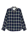 Officine Generale Giacomo Checked Shirt In Blue