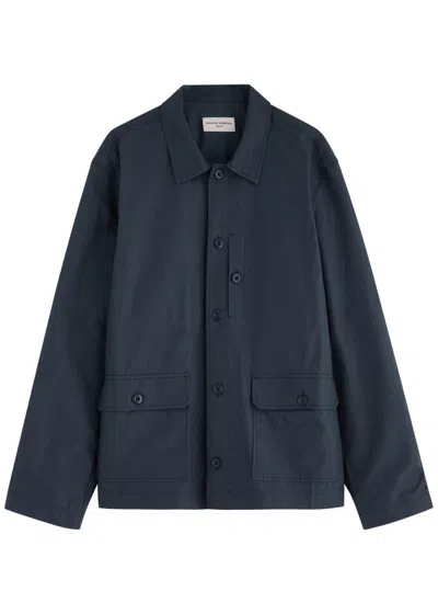 Officine Generale Officine Générale Gibson Cotton-poplin Overshirt In Navy