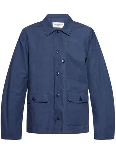 Officine Generale Gibson Shirt Jacket In Blue