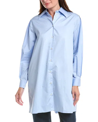 Officine Generale Gina Shirtdress In Blue