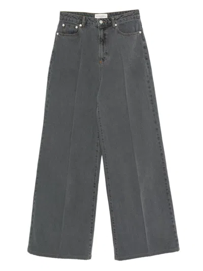 Officine Generale Officine Générale Ginger Washed Denim Cotton Clothing In Gray