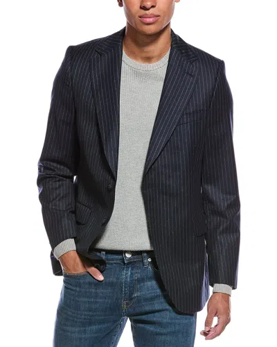 Officine Generale Officine Générale Giovanni Pinstripe Wool Jacket In Blue