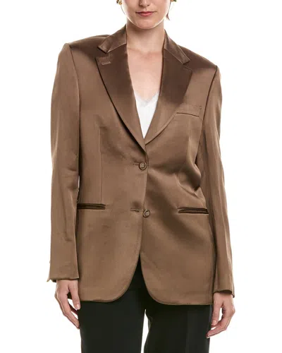 Officine Generale Giovanni Solid Jacket In Brown