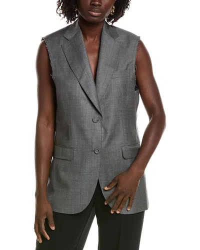 Officine Generale Giovanni Wool Vest In Gray