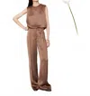 Officine Generale Gracella Fluid Viscose Pants In Ginger Bread In Brown