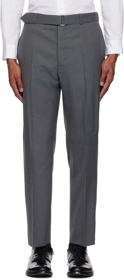 Officine Generale Gray Hoche Trousers In Mid Grey