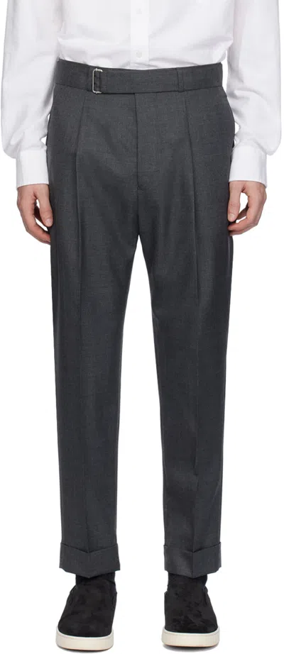 Officine Generale Gray Hugo Trousers In Mid Grey