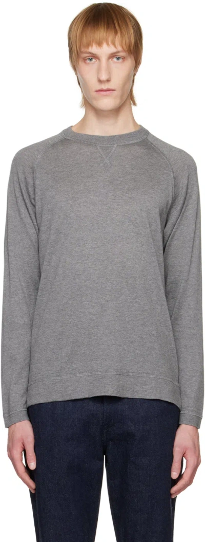 Officine Generale Gray Nate Sweater In Grey