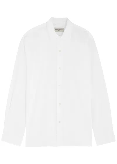 Officine Generale Officine Générale Guito Cotton-poplin Shirt In White