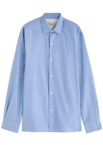 Officine Generale Officine Générale Guito Cotton Shirt In Blue