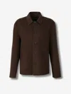 Officine Generale Button-fastening Patch-pocket Jacket In Brown