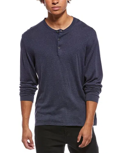 Officine Generale Hansel Henley Shirt In Blue