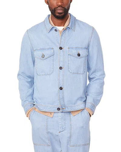 Officine Generale Hany Washed Denim Jacket In Blue