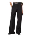 Officine Generale High-waisted Wide-leg Casual Pants In Black