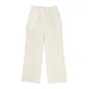 Officine Generale High-waisted Wide Leg Pants With Double Pleats In White