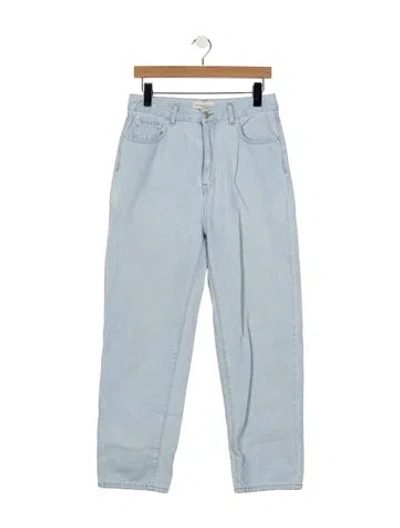 Pre-owned Officine Generale High-rise Straight Leg Jeans In Blue