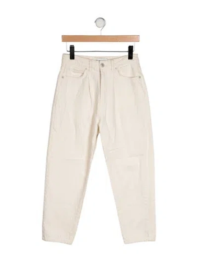 Pre-owned Officine Generale High-rise Straight Leg Jeans In Neutral