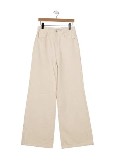 Pre-owned Officine Generale High-rise Wide Leg Jeans In Neutrals