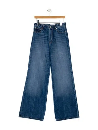 Pre-owned Officine Generale High-rise Wide Leg Jeans W/ Tags In Blue
