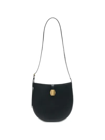 Officine Generale Hobo Adjustable-strap Leather Shoulder Bag In Black