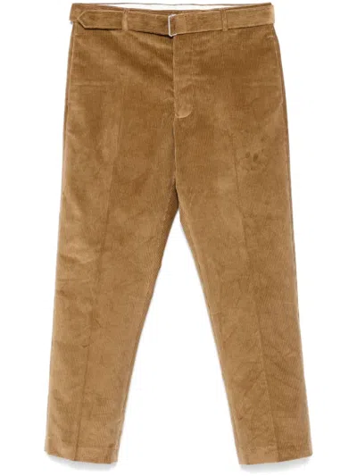 Officine Generale Hoche Trousers In Brown