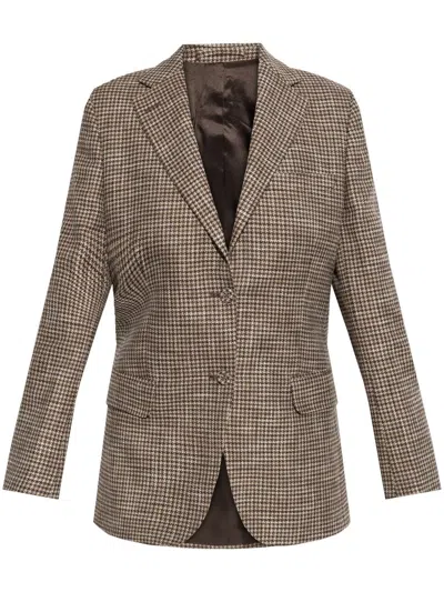 OFFICINE GENERALE HOUNDSTOOTH-PATTERN BLAZER