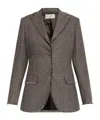 Officine Generale Houndstooth Single-breasted Blazer In Multi