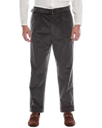 Officine Generale Hugo Garment-dyed Corduroy Pant In Gray