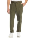 Officine Generale Khaki Hugo Trousers In Olive Night