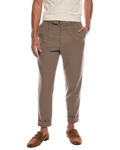 Officine Generale Hugo Italian Wool Pant In Neutral