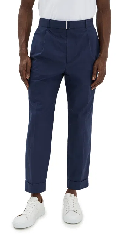 Officine Generale Hugo Pants Cotton Poplin Indigo