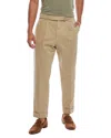 Officine Generale Hugo Twill Slub Pant In Brown