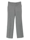 Officine Generale Mid-grey Straight-leg Trousers In Gray