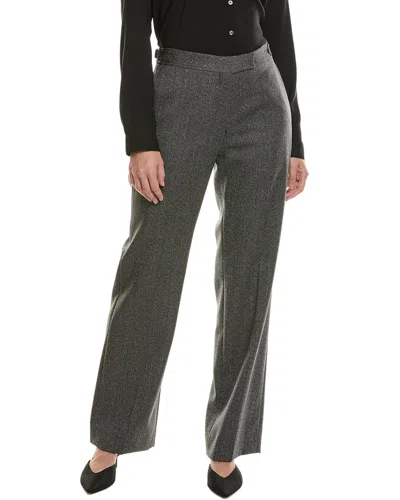 Officine Generale Ilenia Herringbone Wool Pant In Gray