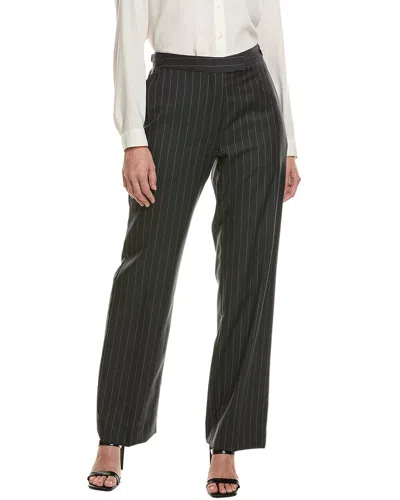 Officine Generale Ilenia Pinstripe Wool Pant In Gray