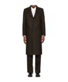 Officine Generale Ionas Brushed Wool And Cashmere-blend Felt Coat In Brown