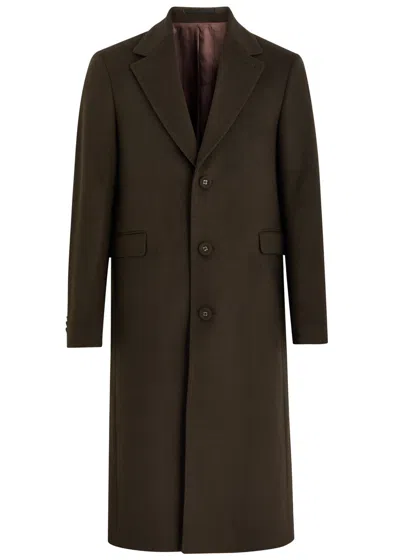 Officine Generale Officine Générale Ionas Wool And Cashmere-blend Coat In Dark Coffee