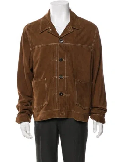 Pre-owned Officine Generale Jacket In Brown