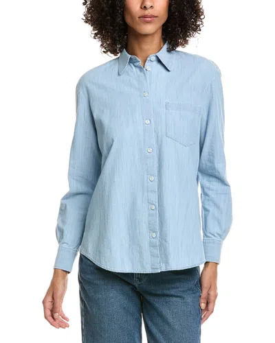 Officine Generale Jesse Chambray Shirt In Blue