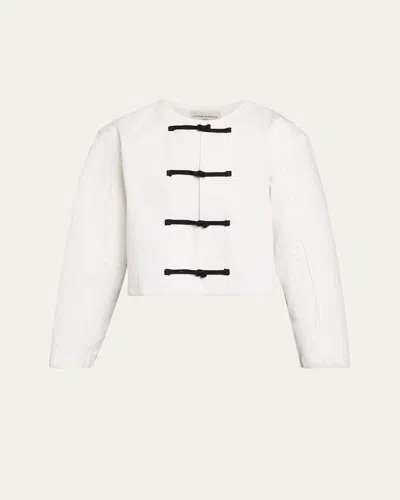 Officine Generale Joelle Denim Jacket In White