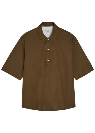 Officine Generale Officine Générale Joris Cotton Shirt In Brown