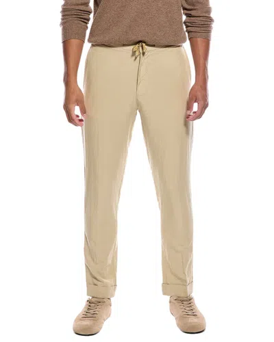 Officine Generale Officine Générale Joseph Linen-blend Pant In Brown